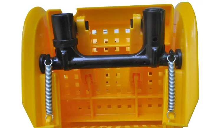 20L Yellow Deluxe Mop Wringer Bucket, Caster Wheels, Ergonomic Handle