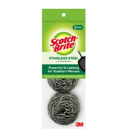 3-Pack Scotch-Brite Stainless Steel Dish Scrubbers