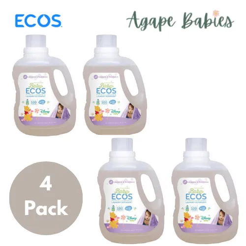 [4-Pack] ECOS Baby Laundry Detergent Lavender & Chamomile Disney 100oz