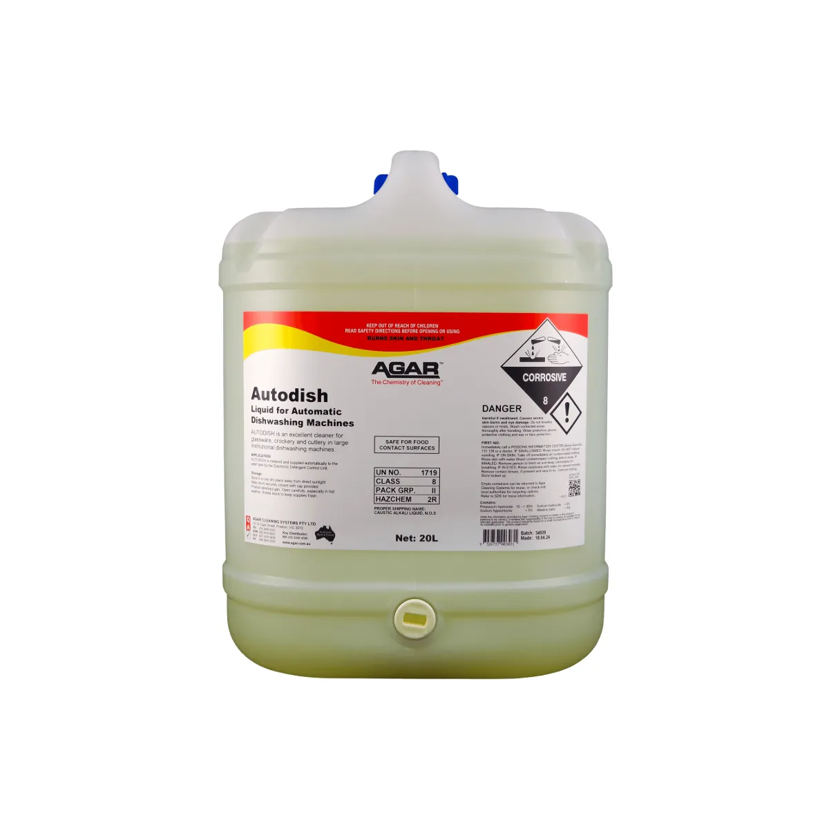 Agar Auto Dish Liquid, 20lt (C8-AL) P-II