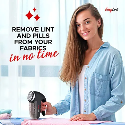 Alwayslux EasyLint Professional Sweater Shaver Best Rated Lint Fuzz Pill Remover for Clothes, Fabrics and Furniture. Includes Zipper Storage Case.