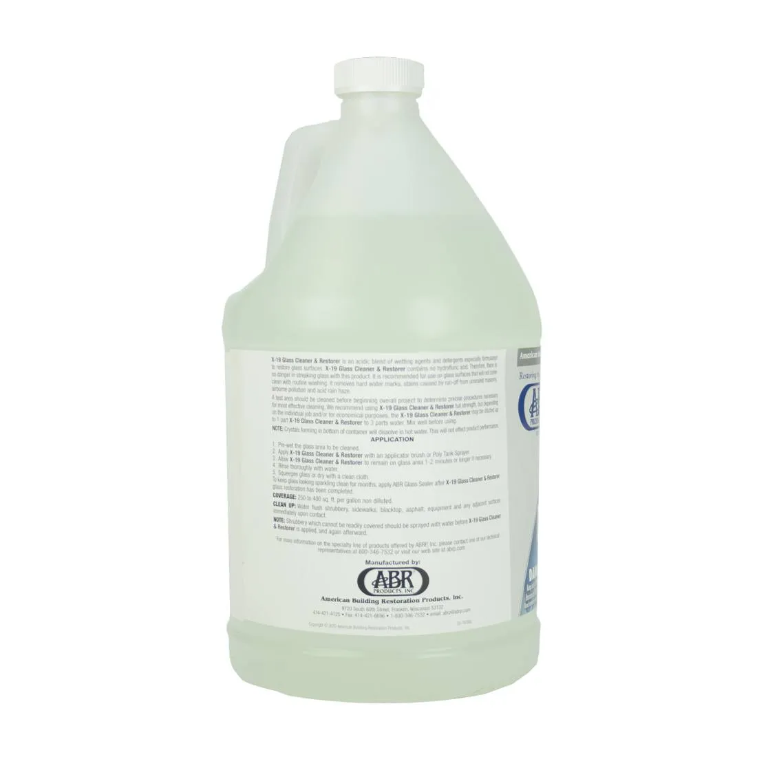 American Building Restoration X-19 Glass Cleaner and Restorer