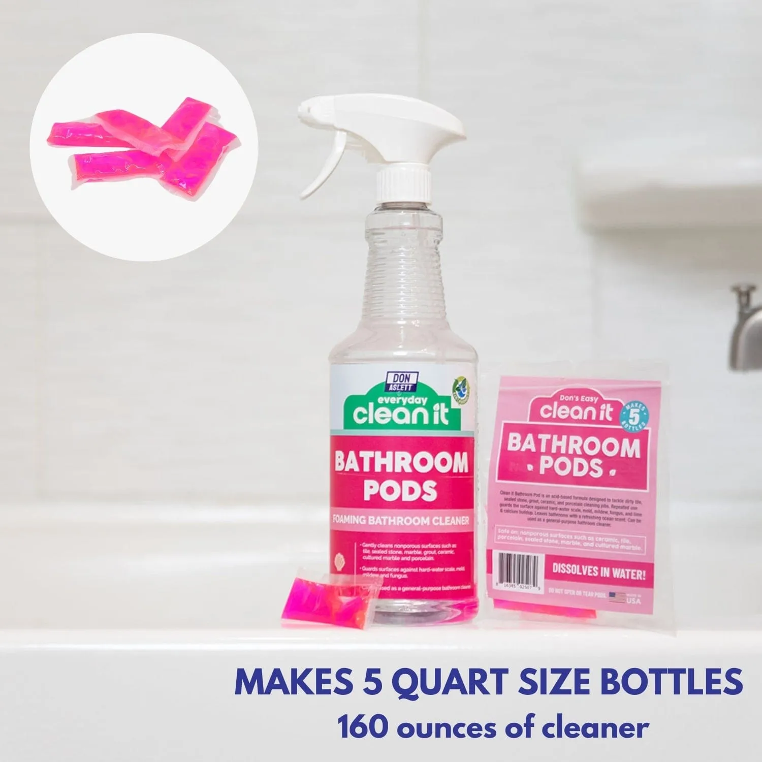 Bathroom Tub & Tile Pod - 5 Pack Refill