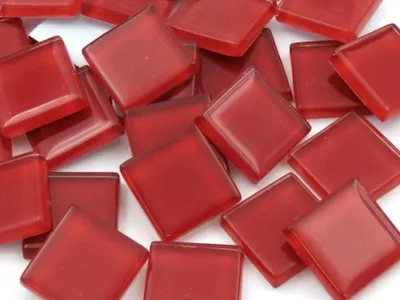 Burgundy Crystal Glass Tiles 2cm