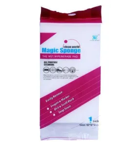 Clean World Magic Sponge - Wet, Wipe & Erase Pad x1