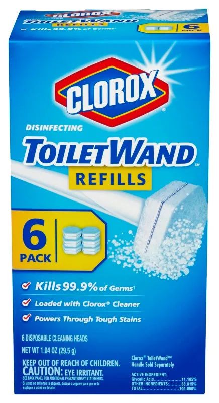 Clorox 14882 Toilet Wand Refill :EA: QUANTITY: 6