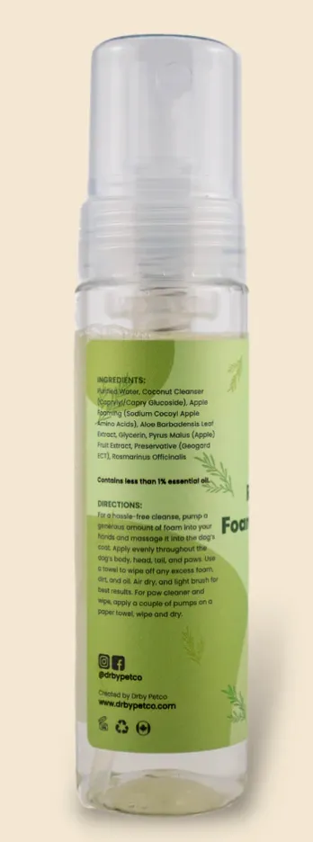 Drby Pet Co Rinse-Free Foaming Cleanser Unscented
