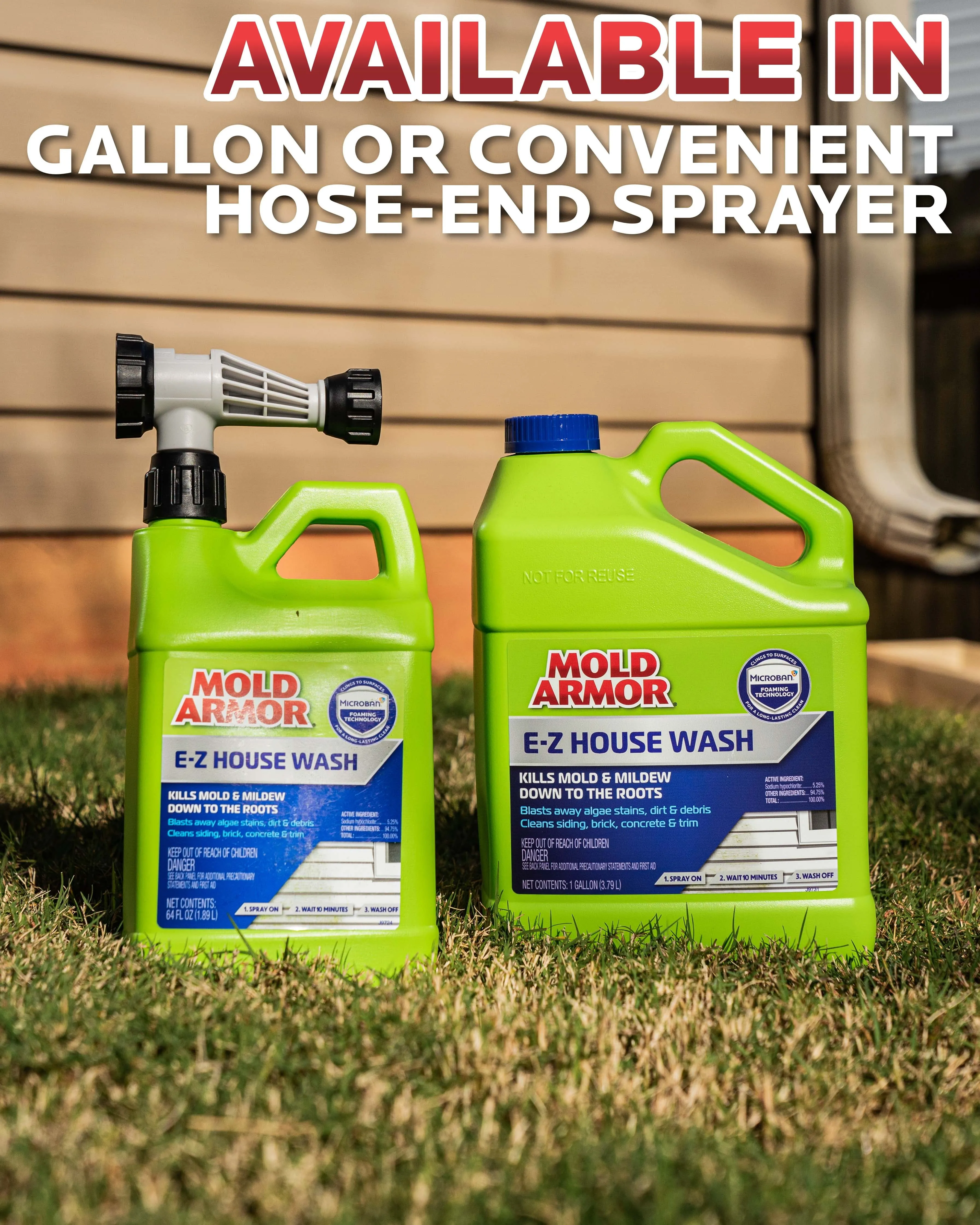 E-Z House Wash for Exterior Cleaning, 1 Gallon