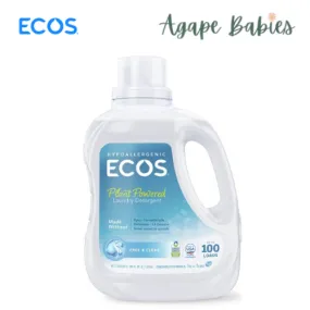 ECOS Hypoallergenic Laundry Detergent - Free And Clear 50oz/1.48L Exp: 03/27