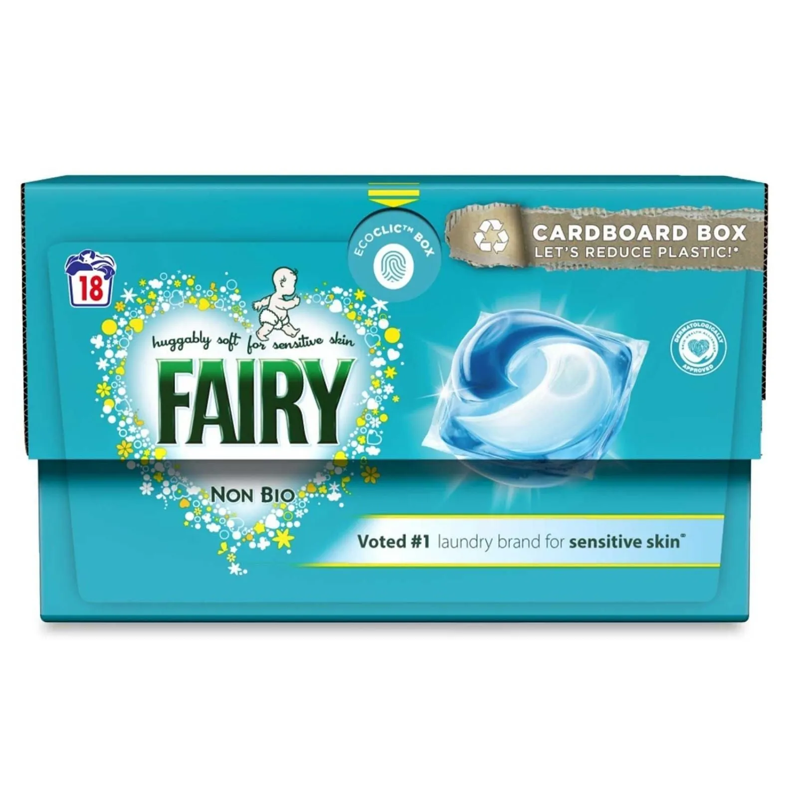 Fairy Non Bio Pods Washing Liquid Capsules for Sensitive Skin 18 Washes