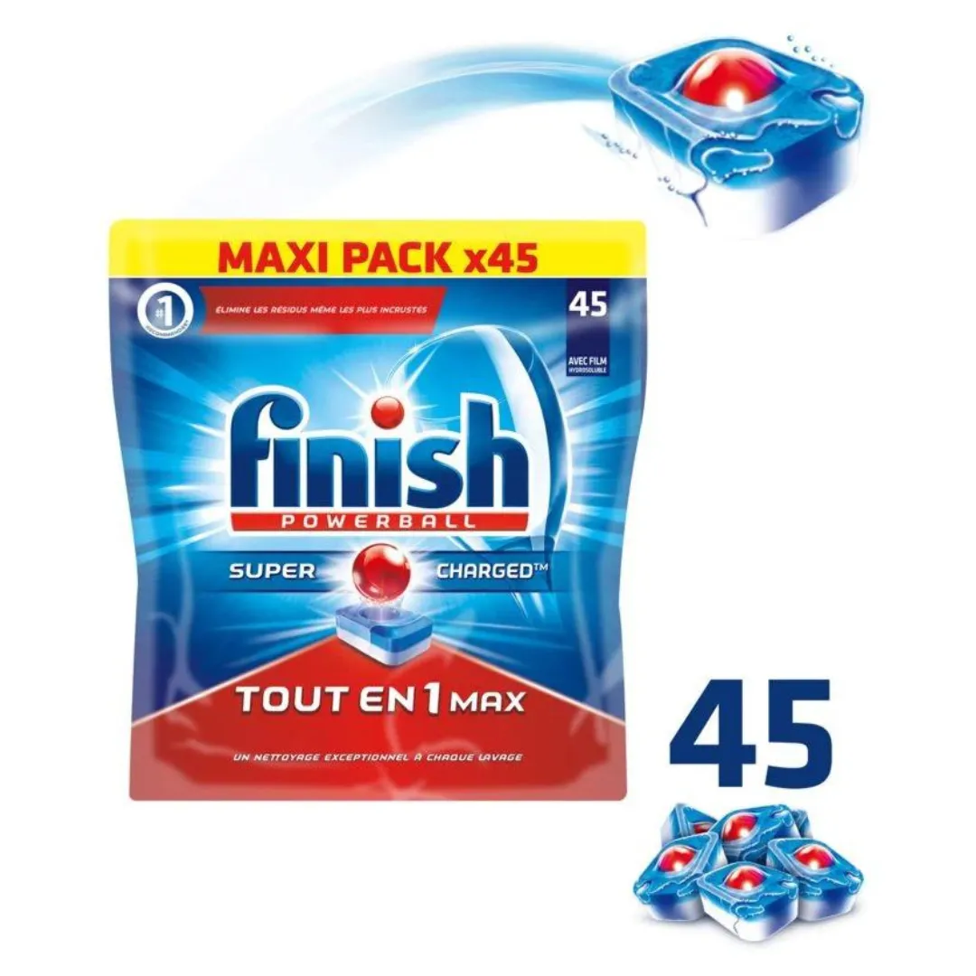 Finish Powerball All-in-1 Max Dishwasher Tablets (45)