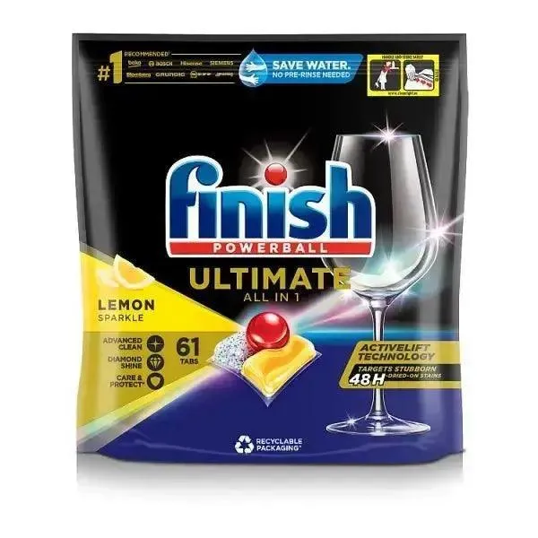 Finish Ultimate All in One Dishwasher Tablets 61 Lemon