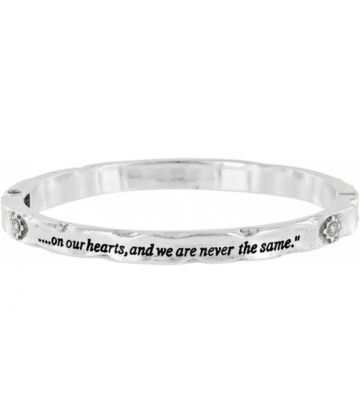 Footprints Hinged Bangle