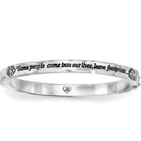 Footprints Hinged Bangle