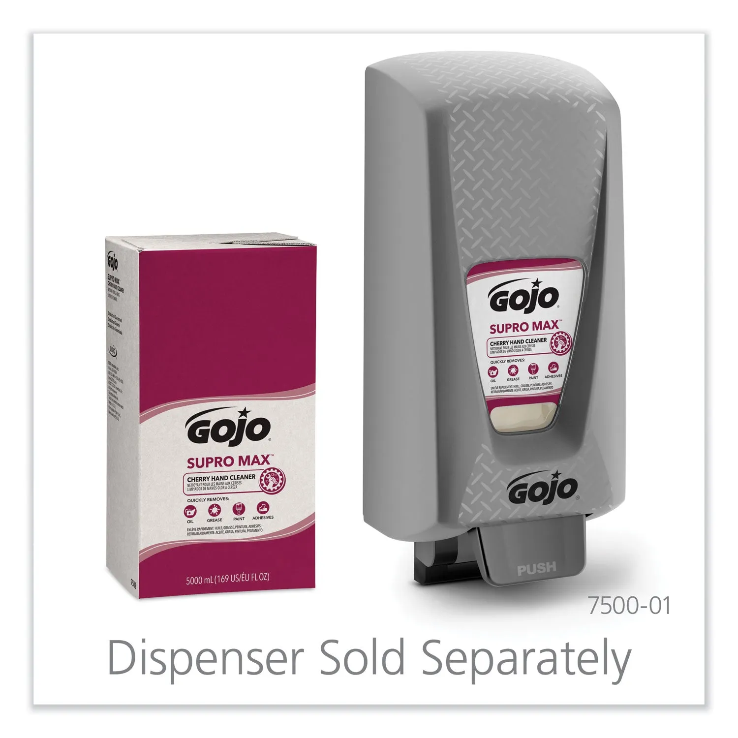 GOJO Supro Max Hand Cleaner, Cherry, 5000Ml Refill, 2/Carton - GOJ758202