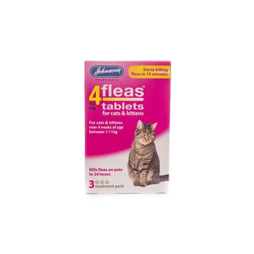 Johnsons 4fleas Tablets for Cats & Kittens 3 Tablets