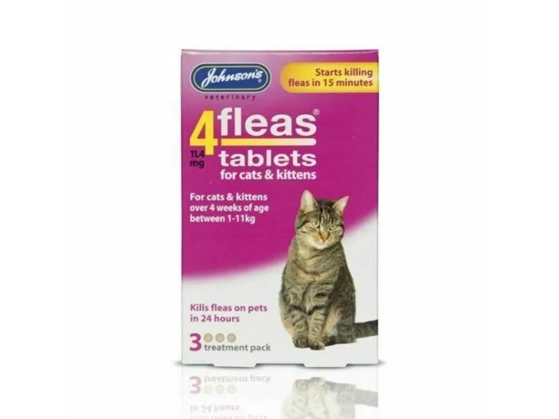 Johnsons 4fleas Tablets for Cats & Kittens 3 Tablets