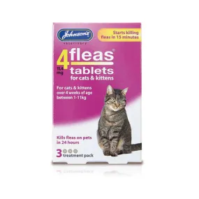 Johnsons 4fleas Tablets for Cats & Kittens 3 Tablets