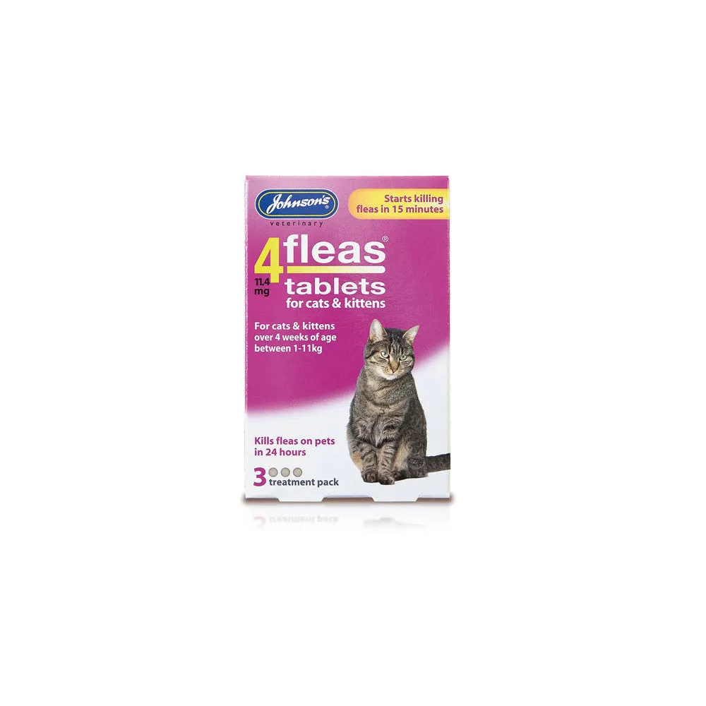 Johnsons 4fleas Tablets for Cats & Kittens 3 Tablets
