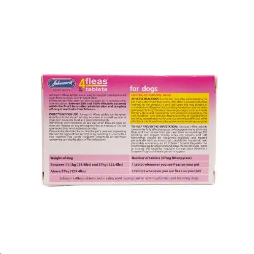 Johnsons 4fleas Tablets for Large Dogs 6 Tablets