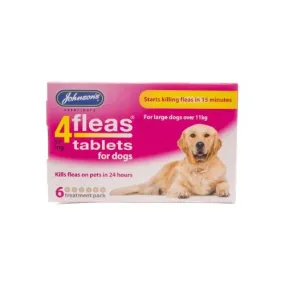 Johnsons 4fleas Tablets for Large Dogs 6 Tablets