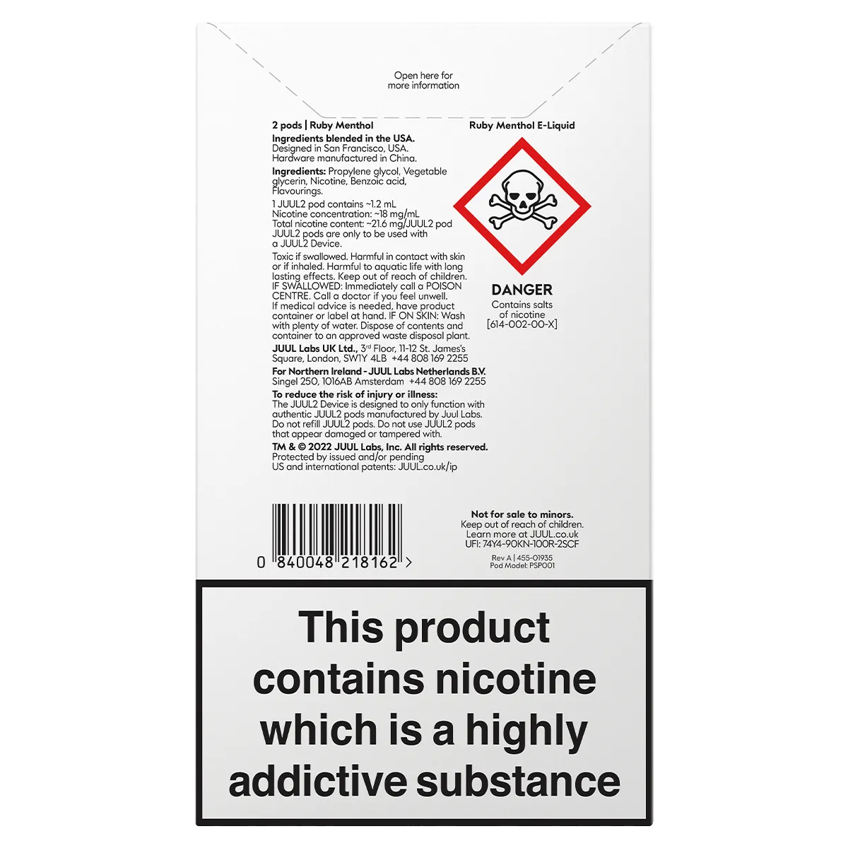JUUL2 Ruby Menthol (Pack of 2)