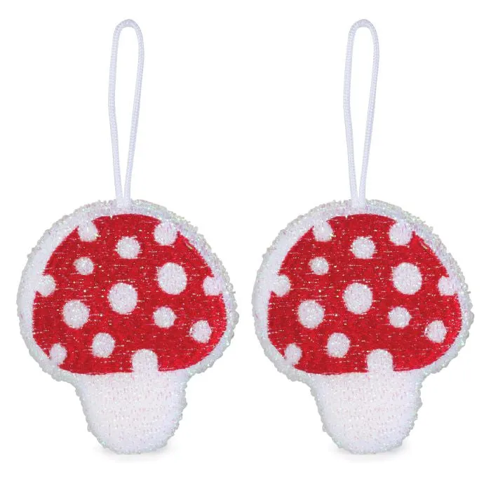 Kikkerland Mushroom Scrub Sponges (Set of 2)