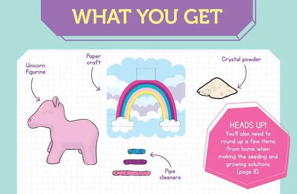 KLUTZ - Grow Your Own Crystal Unicorn - Book and Craft Kit