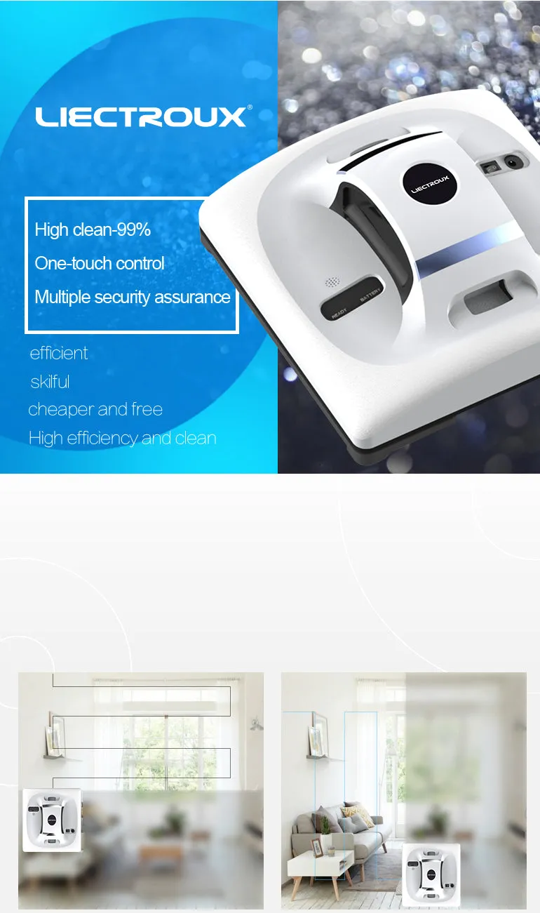 Liectroux  Robot intelligent Window Cleaning Remote Control