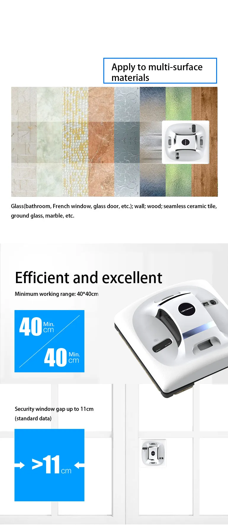 Liectroux  Robot intelligent Window Cleaning Remote Control