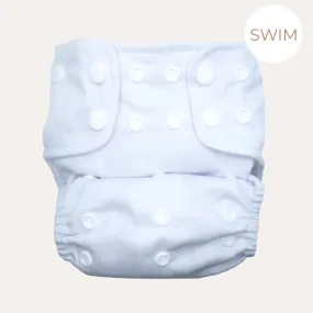 Lighthouse Cloth Swim Diaper | Star Bright White