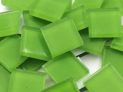 Lime Green Crystal Glass Tiles 2cm