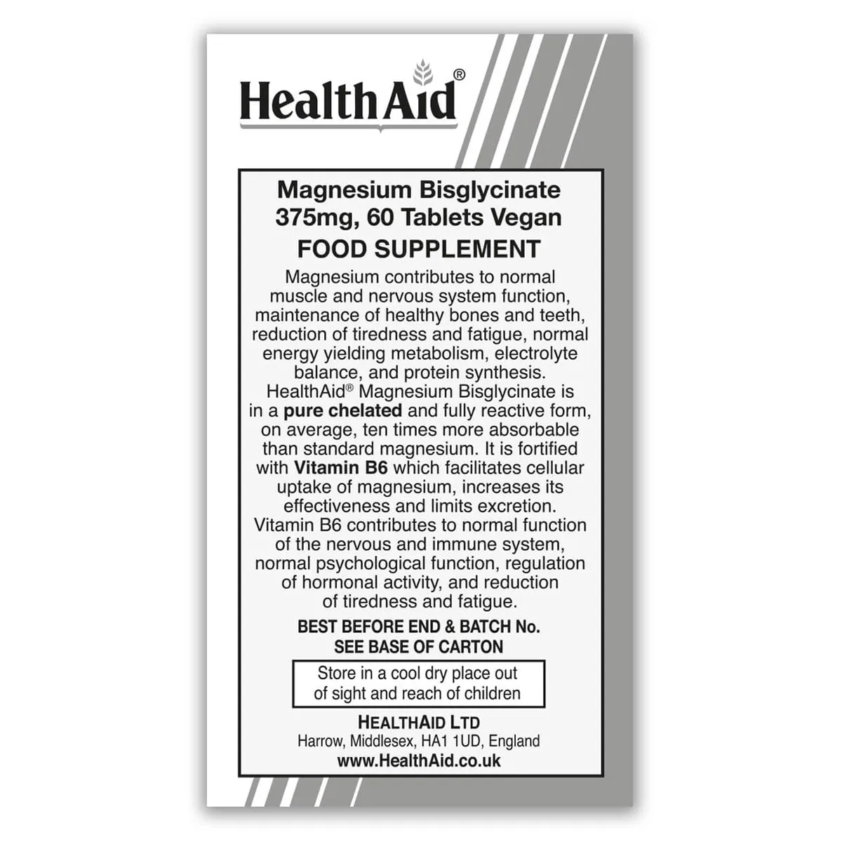 Magnesium Bisglycinate 375mg Tablets