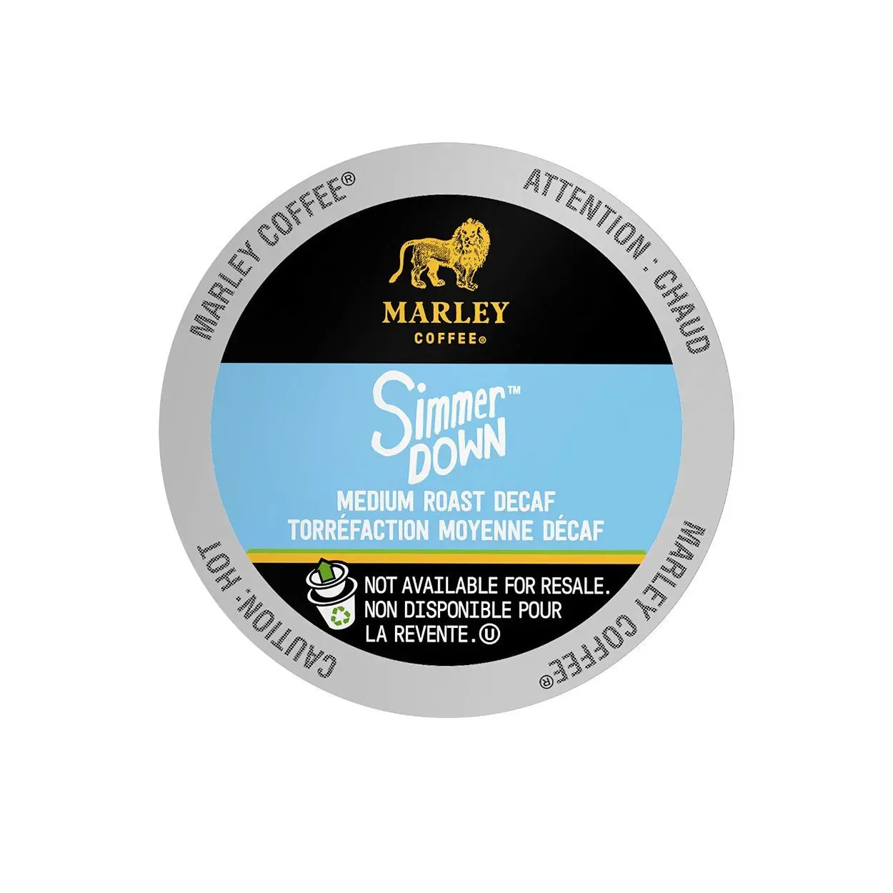 Marley Coffee Simmer Down Swiss Water Decaf Single Serve Coffee Pods (Box of 24)
