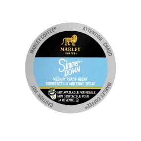 Marley Coffee Simmer Down Swiss Water Decaf Single Serve Coffee Pods (Box of 24)