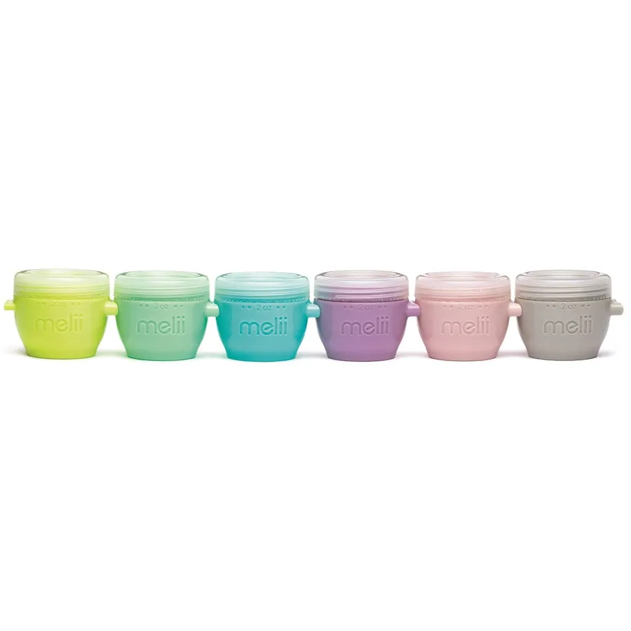 Melii Snap & Go Pods Baby Food Storage Container 2oz, (Pack of 6)