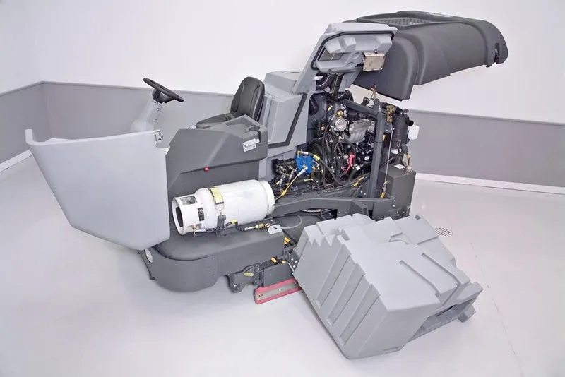 Nilfisk SC8000 Diesel Rider Scrubber-Drier With Cylindrical Brush Scrubbing Deck