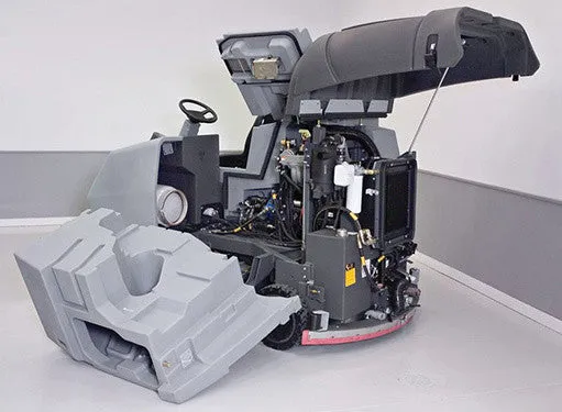 Nilfisk SC8000 Diesel Rider Scrubber-Drier With Cylindrical Brush Scrubbing Deck
