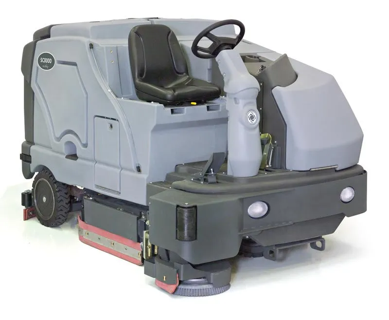 Nilfisk SC8000 Diesel Rider Scrubber-Drier With Cylindrical Brush Scrubbing Deck
