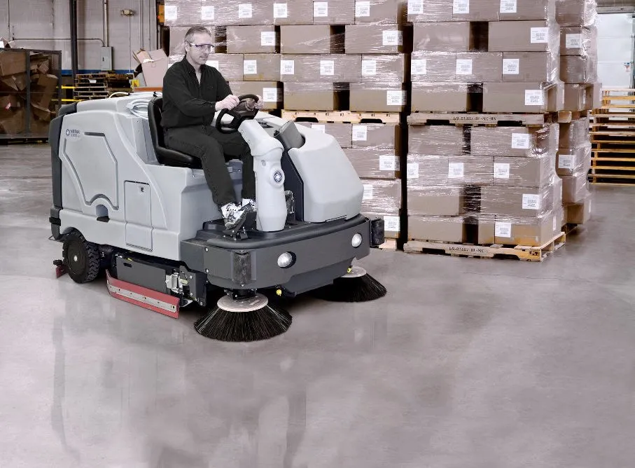 Nilfisk SC8000 Diesel Rider Scrubber-Drier With Cylindrical Brush Scrubbing Deck