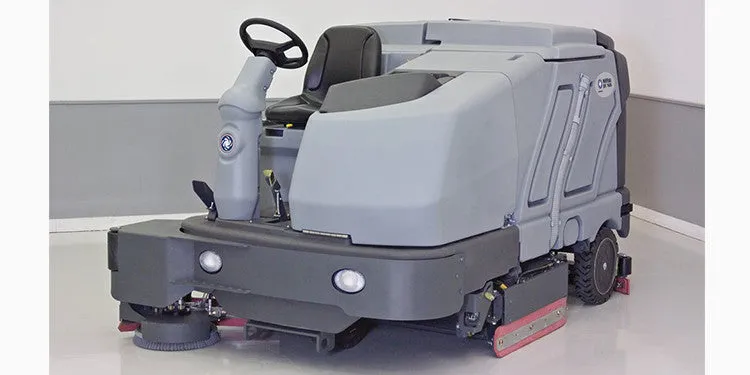 Nilfisk SC8000 Diesel Rider Scrubber-Drier With Cylindrical Brush Scrubbing Deck