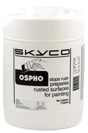Ospho OSPHO-5GL Rust Conversion Treatment, Liquid, Acrid, Green, 5 gal, Pail :PAIL: QUANTITY: 1