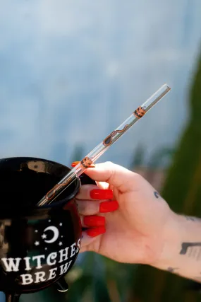 PUMPKIN GLASS STRAW