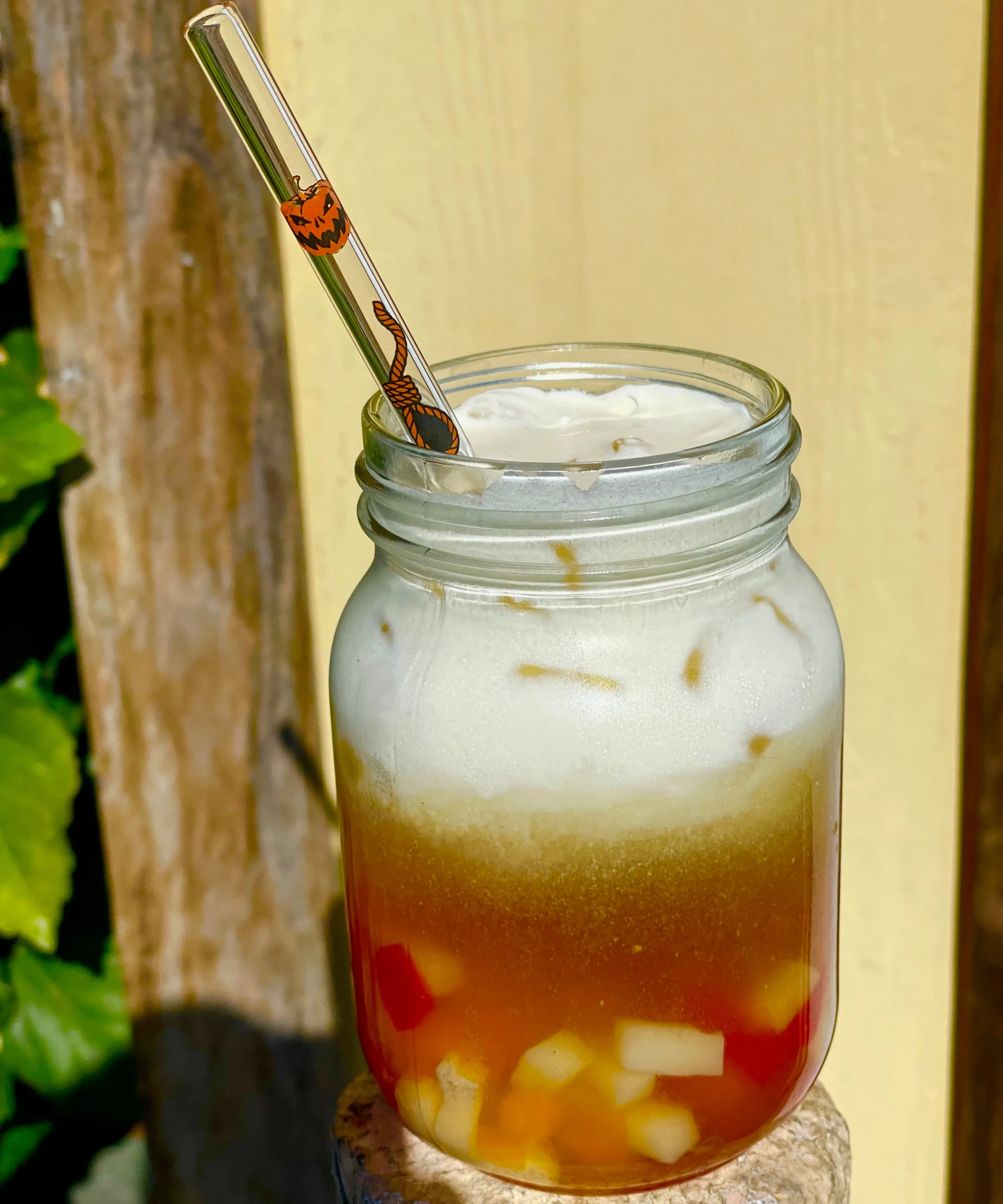 PUMPKIN GLASS STRAW