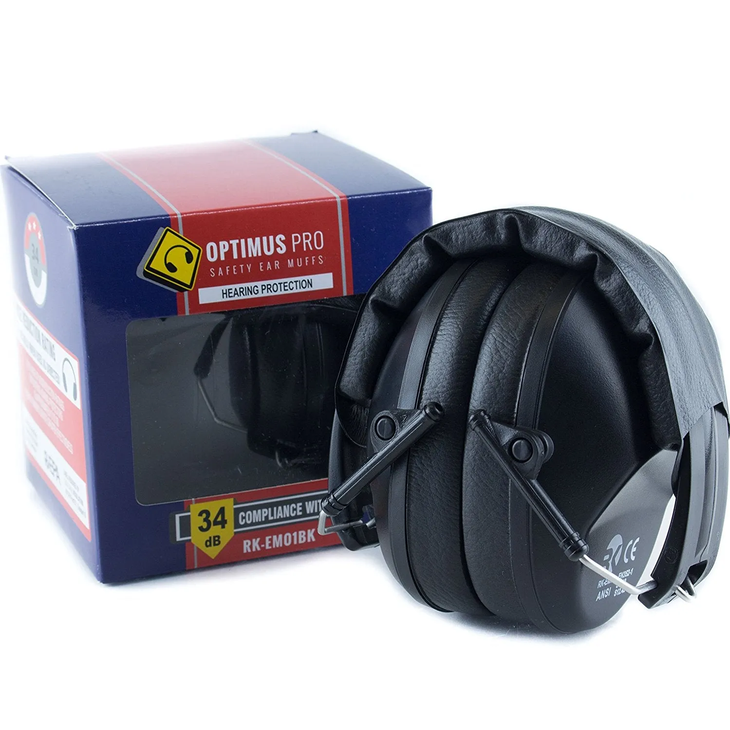 RK Shooting Hearing Protection Folding-Padded Ear Muff - Black