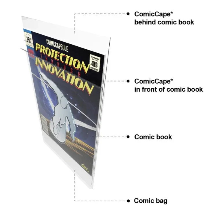 Silver Age Comic Cape - Clear UV-Resistant Comic Boards (Pack of 10 pcs)