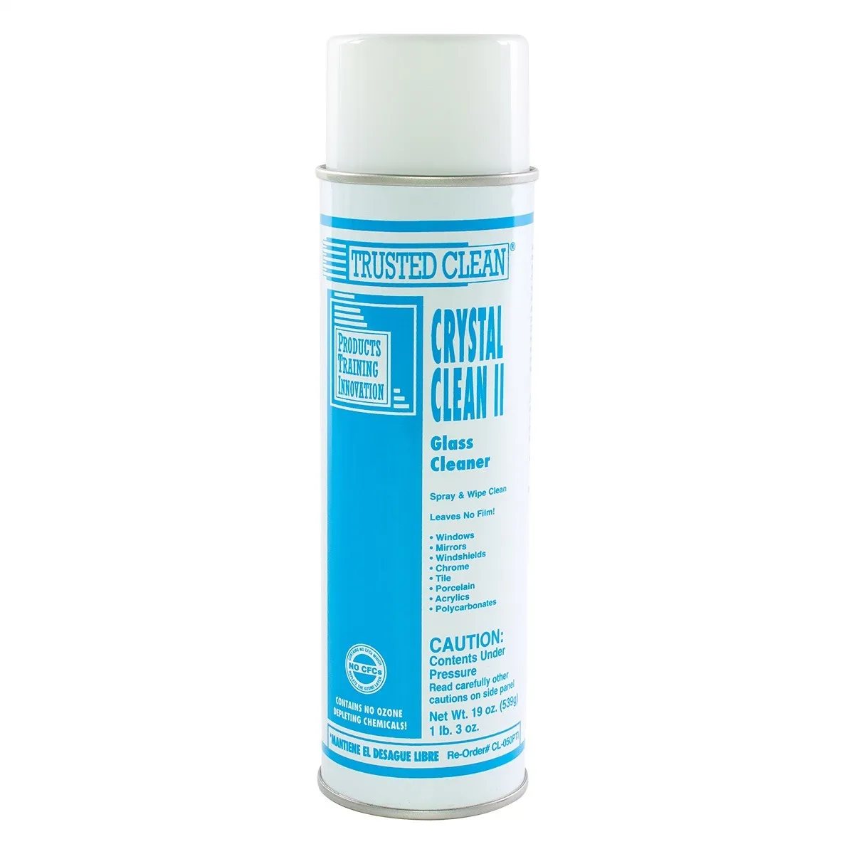 Trusted Clean 'Crystal Clean II' Aerosol Glass Cleaner (19 oz Aerosol Cans) - Case of 12