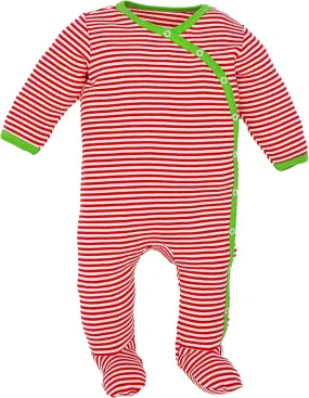 Under The Nile - Organic Cotton Candy Cane Footie